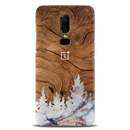 Wood Surface and Snowflakes Mobile Case Cover For Oneplus 6