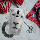 White Lion Portrait Pattern Mobile Case Cover For Oneplus 6