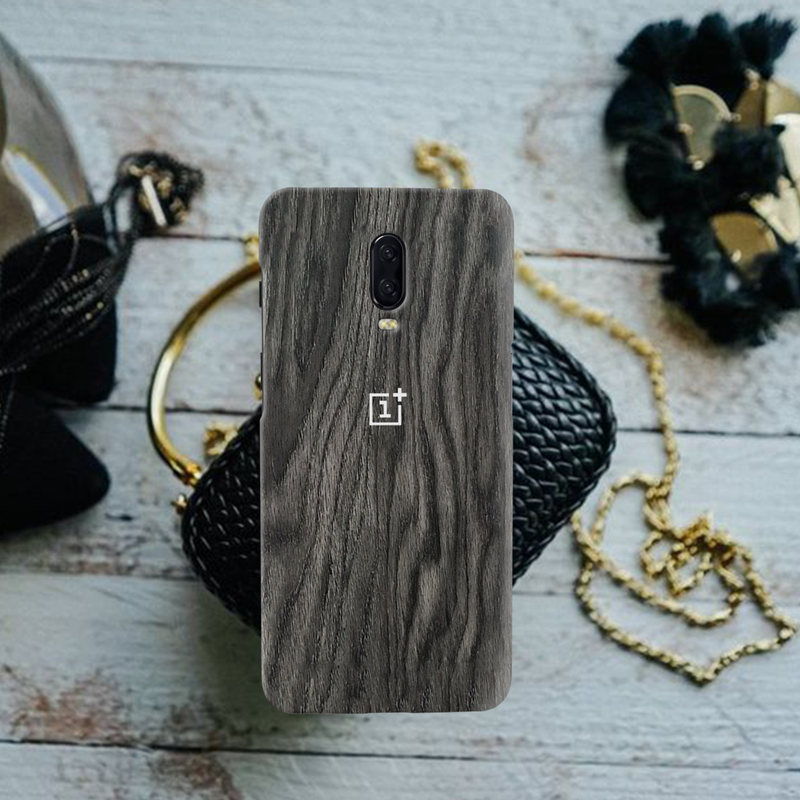 Black Wood Surface Pattern Mobile Case Cover For Oneplus 6t