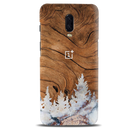 Wood Surface and Snowflakes Pattern Mobile Case Cover For Oneplus 6t