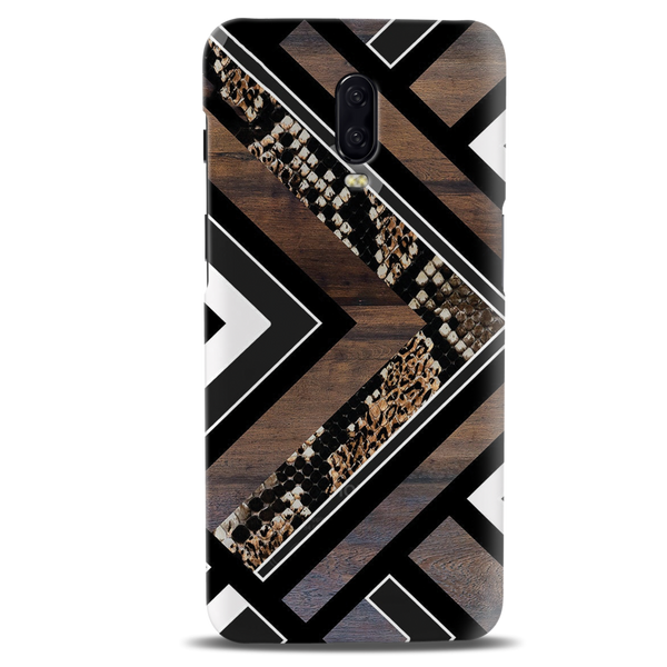 Carpet Pattern Black, White and Brown Mobile Case Cover For Oneplus 6t