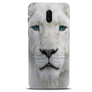 White Lion Portrait Pattern Mobile Case Cover For Oneplus 6t