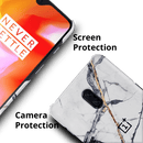 White Marble Pattern Mobile Case Cover For Oneplus 6t