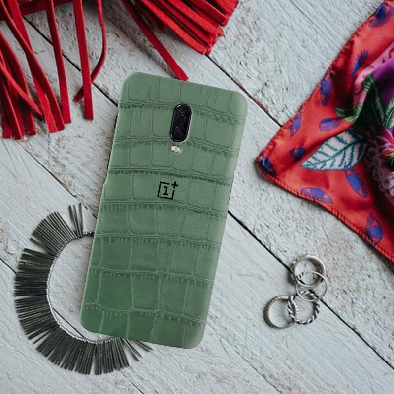 Green Boxes Pattern Mobile Case Cover For Oneplus 6t