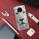 White Lion Portrait Pattern Mobile Case Cover For Oneplus 7t