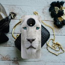 White Lion Portrait Pattern Mobile Case Cover For Oneplus 7t