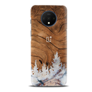 Wood Surface and Snowflakes Pattern Mobile Case Cover For Oneplus 7t
