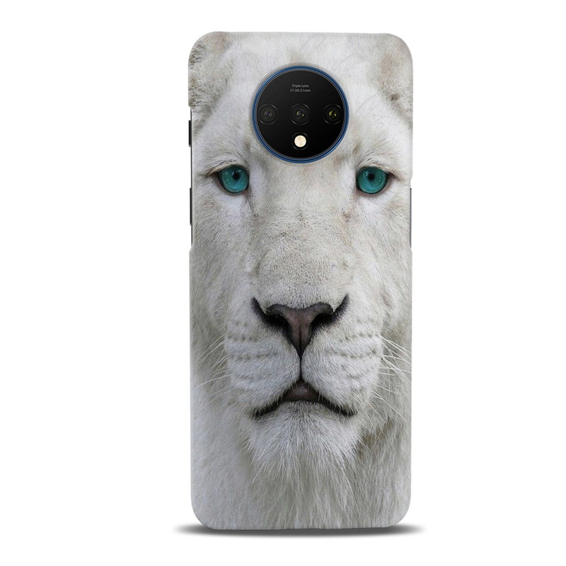 White Lion Portrait Pattern Mobile Case Cover For Oneplus 7t