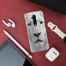 White Lion Portrait Pattern Mobile Case Cover For Oneplus 7t Pro