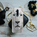 White Lion Portrait Pattern Mobile Case Cover For Oneplus 7t Pro