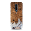 Wood Surface and Snowflakes Pattern Mobile Case Cover For Oneplus 7t Pro