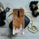 Wood Surface and Snowflakes Pattern Mobile Case Cover For Oneplus 7 pro