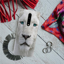 White Lion Portrait Pattern Mobile Case Cover For Oneplus 7 pro