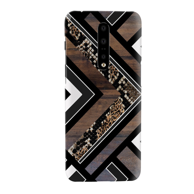 Carpet Pattern Black, White and Brown Pattern Mobile Case Cover For Oneplus 7 pro