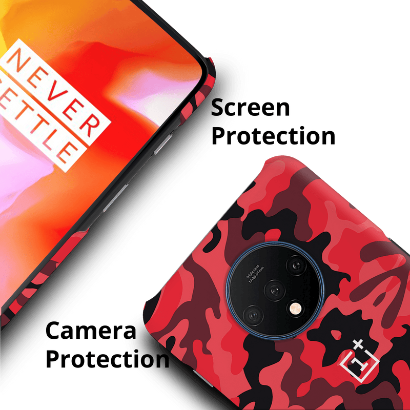Military Red Camo Pattern Mobile Case Cover For Oneplus 7t
