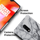 Light Grey Marble Pattern Mobile Case Cover For Oneplus 7