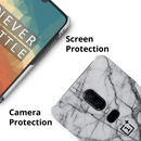 Light Grey Marble Pattern Mobile Case Cover For Oneplus 6