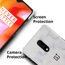 Pink Black & White Marble Pattern Mobile Case Cover For Oneplus 7