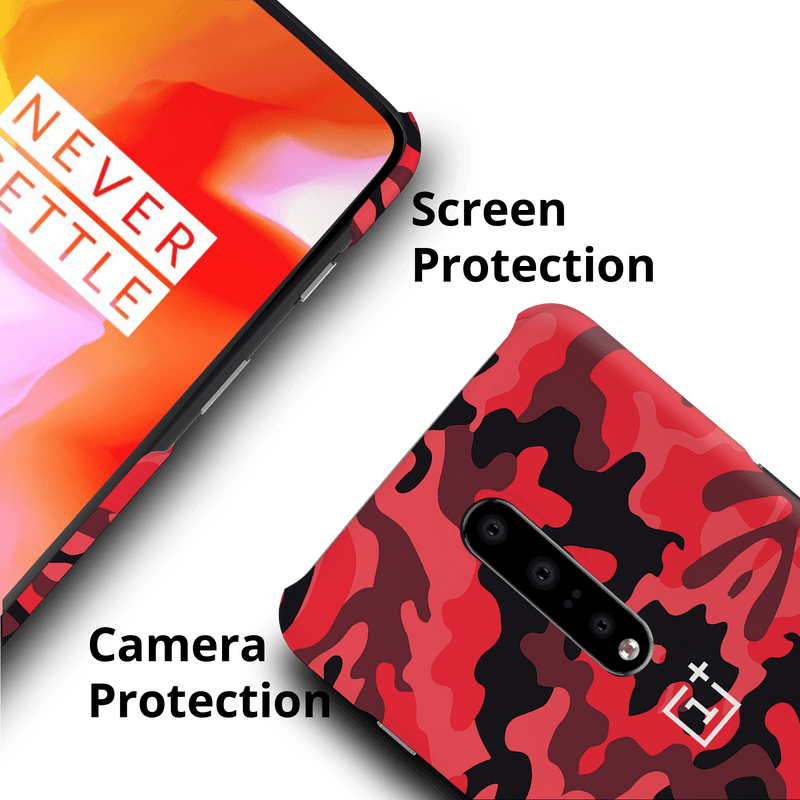 Military Red Camo Pattern Mobile Case Cover For Oneplus 7 Pro