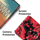 Military Red Camo Pattern Mobile Case Cover For Oneplus 6