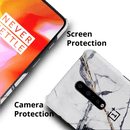 Light Grey Marble Pattern Mobile Case Cover For Oneplus 7 Pro