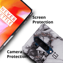 White & Black Marble Pattern Mobile Case Cover For Oneplus 7t Pro