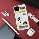 Flying to Goa Flight Ticket Pattern Mobile Case Cover For Iphone 11 Pro