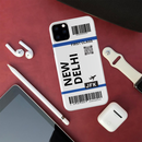 Flying to New Delhi Flight Ticket Pattern Mobile Case Cover For Iphone 11 Pro