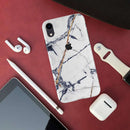 White Marble Pattern Mobile Case Cover For Iphone XR