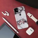 White & Black Marble Texture Pattern Mobile Case Cover For Iphone 11