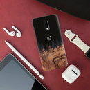 Wood Pattern With Snowflakes Pattern Mobile Case Cover For Oneplus 7
