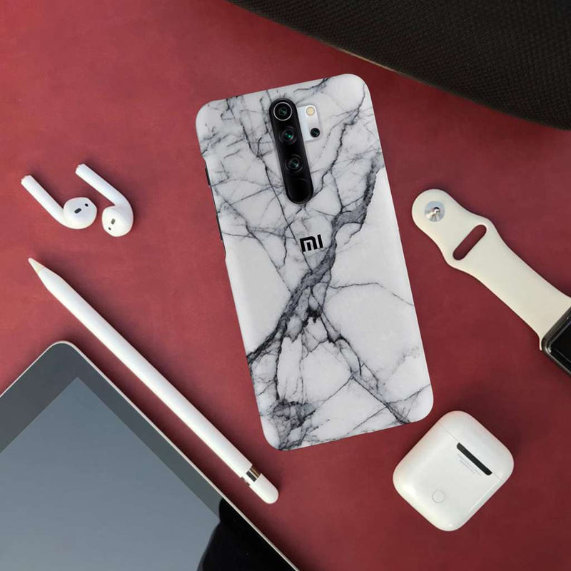 Light Grey Marble Pattern Mobile Case Cover For Redmi Note 8 Pro
