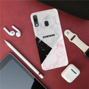 Pink Black & White Pattern Mobile Case Cover For Galaxy A20