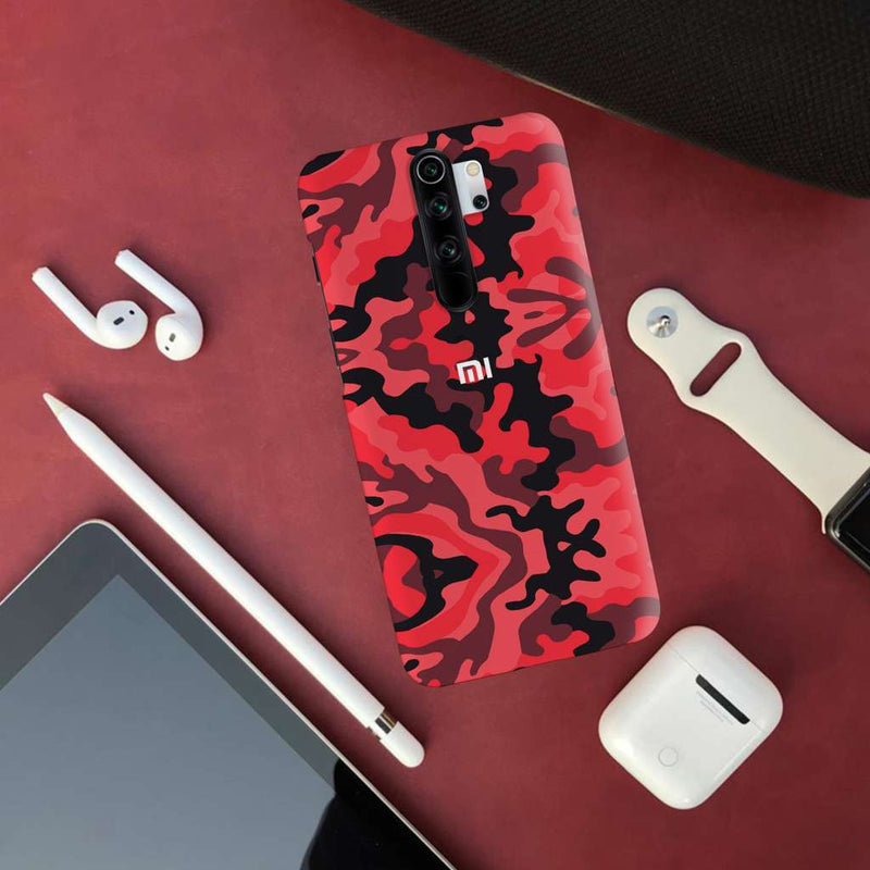 Military Red Camo Pattern Mobile Case Cover For Redmi Note 8 Pro