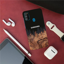 Wood Pattern With Snowflakes Pattern Mobile Case Cover For Galaxy M30s
