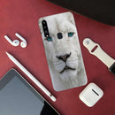 White Lion Portrait Pattern Mobile Case Cover For Galaxy A20S