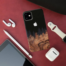 Wood Pattern With Snowflakes Pattern Mobile Case Cover For Iphone 11