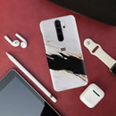 Black Patch White Marble Pattern Mobile Case Cover For Redmi Note 8 Pro