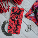 Military Red Camo Pattern Mobile Case Cover For Redmi Note 7 Pro