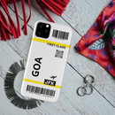 Flying to Goa Flight Ticket Pattern Mobile Case Cover For Iphone 11 Pro