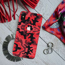 Military Red Camo Pattern Mobile Case Cover For Iphone X