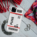 Flying to Pune Flight Ticket Pattern Mobile Case Cover For Iphone 11 Pro