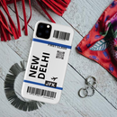 Flying to New Delhi Flight Ticket Pattern Mobile Case Cover For Iphone 11 Pro