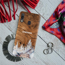 Wood Surface and Snowflakes Pattern Mobile Case Cover For Galaxy A20