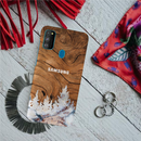 Wood Surface and Snowflakes Pattern Mobile Case Cover For Galaxy M30s