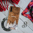 Wood Surface and Snowflakes Pattern Mobile Case Cover For Galaxy A30S