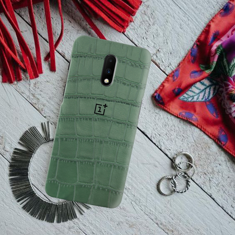 Green Boxes Pattern Mobile Case Cover For Oneplus 7