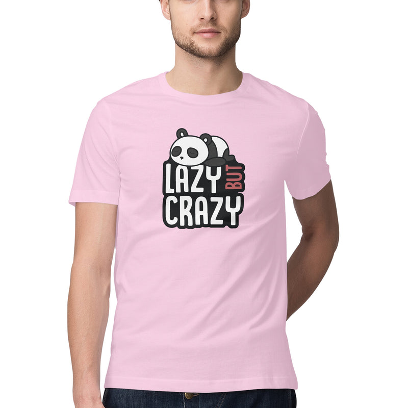 Lazy Crazy Half Sleeve Round Neck Printed Tshirts