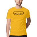 Locked Printed Round Neck Men Tshirts