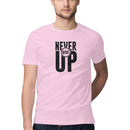 Never Give Up Printed Round Neck Men Tshirts